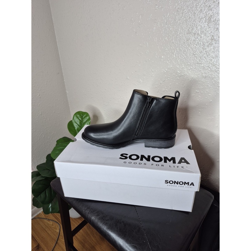 Sonoma Goods For Life Lottie Black Chelsea Boots Women's Size 8.5 - Picture 3 of 3